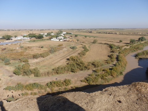 Landscape view over arid area